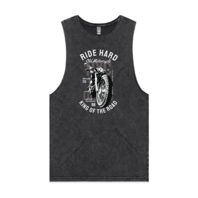 Ride Hard - Mens Stone wash Tank Thumbnail