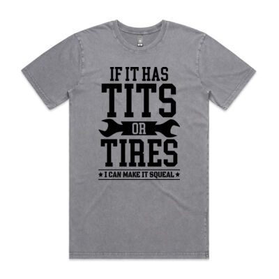 Make It Squeal - Mens Stone wash T Shirt Thumbnail