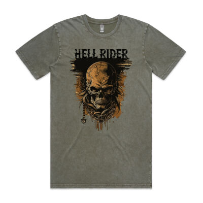 Hell Rider - Mens Stonewash T Shirt Thumbnail